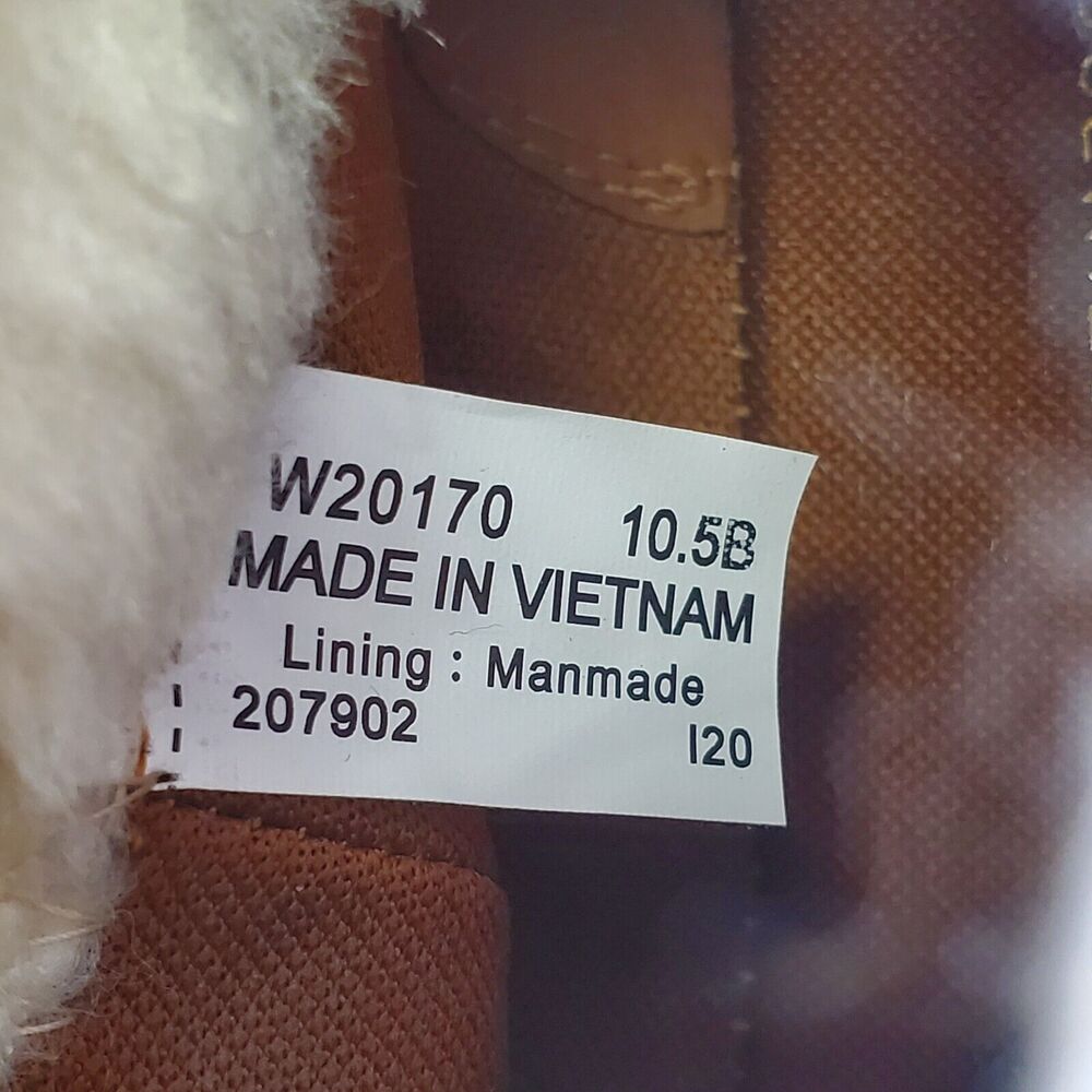 Cole Haan Grand Wateproof Brown Suede Ankle Boot Faux Fur Trim Side Zip 10.5 B - Picture 8 of 12